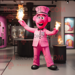 Pink Fire Eater mascotte...