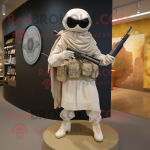 Cream Sniper maskot kostym...