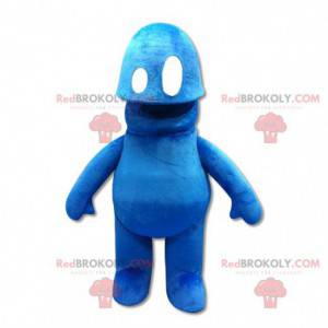 Mascotte pupazzo di neve blu. Mascotte mostro blu -