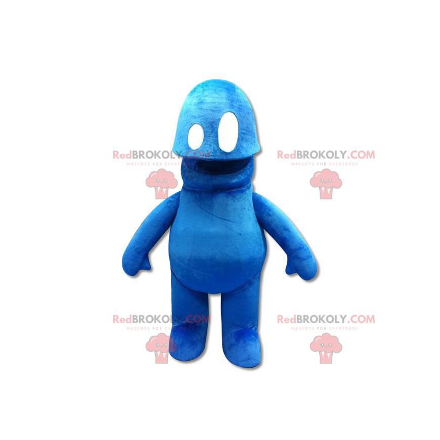 Mascotte de bonhomme bleu. Mascotte de monstre bleu -