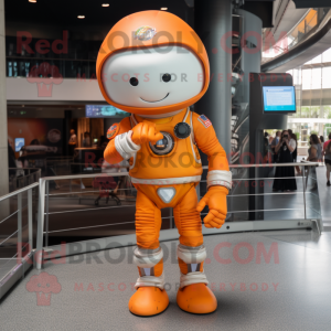 Oranje astronaut mascotte...