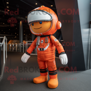 Oranje astronaut mascotte...