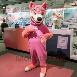 Pink Dingo mascotte kostuum...