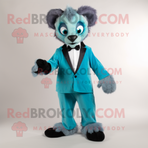 Cyan Lemur mascotte kostuum...