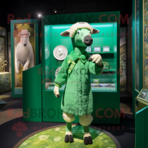 Green Sheep maskot kostume...