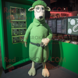 Green Sheep maskot kostume...