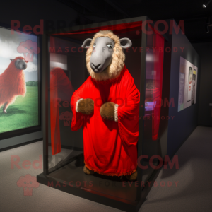 Red Suffolk Sheep maskot...