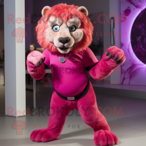 Magenta Smilodon mascotte...