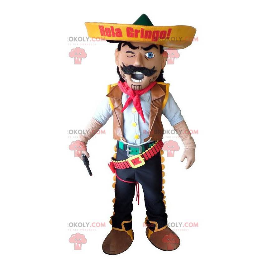Cowboy-Maskottchen. Mexikanisches Sheriff-Maskottchen -