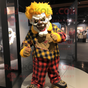 Gold Evil Clown mascotte...
