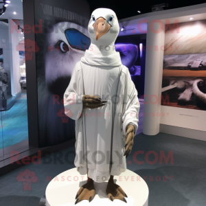 nan Albatross mascot costume character dressed with a Long Sleeve Tee and Belts