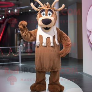 Brown Reindeer mascotte...