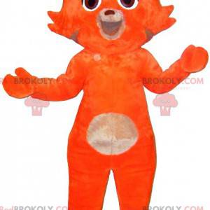 Söt och söt orange och beige kattmaskot - Redbrokoly.com