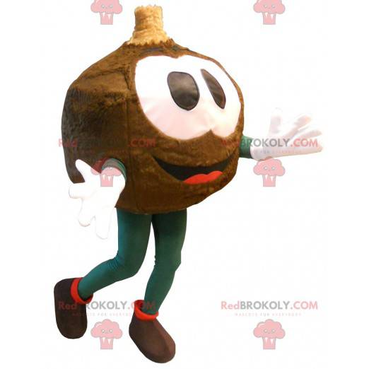 Meget smilende rund snemand maskot. Fuld maskot - Redbrokoly.com