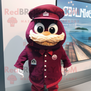 Maroon Cod maskot kostume...