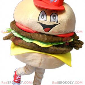 Bardzo realistyczna maskotka gigantyczny hamburger -