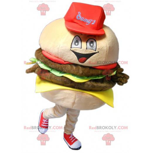 Very realistic giant hamburger mascot - Redbrokoly.com