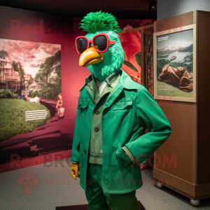 Green Roosters maskotdräkt...