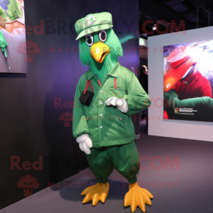 Green Roosters maskot drakt...