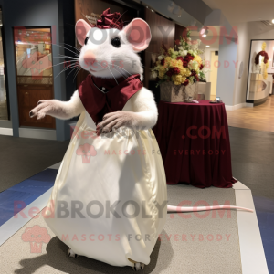 Maroon Rat maskot kostume...