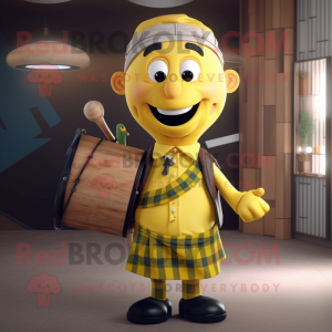 Gul sækkepibe maskot...