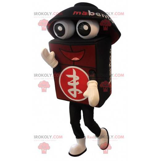 Mascotte bento gigante nera e rossa - Redbrokoly.com