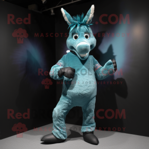 Teal Donkey mascotte...