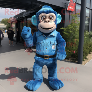 Blue Chimpansee mascotte...