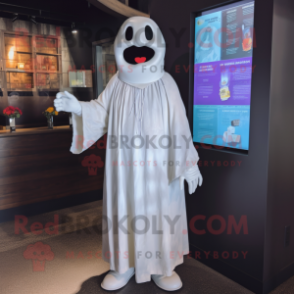 nan Ghost mascot costume character dressed with a Dress Shirt and Wraps