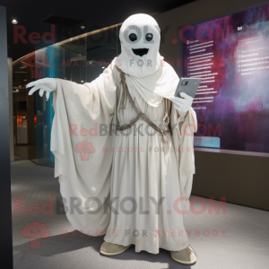 nan Ghost mascot costume character dressed with a Dress Shirt and Wraps