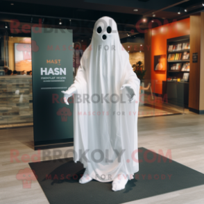 nan Ghost mascot costume character dressed with a Dress Shirt and Wraps