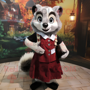 nan Badger mascot costume character dressed with a Mini Dress and Wallets