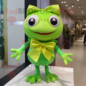 Lime Green Frog maskot...