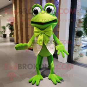 Lime Green Frog mascotte...