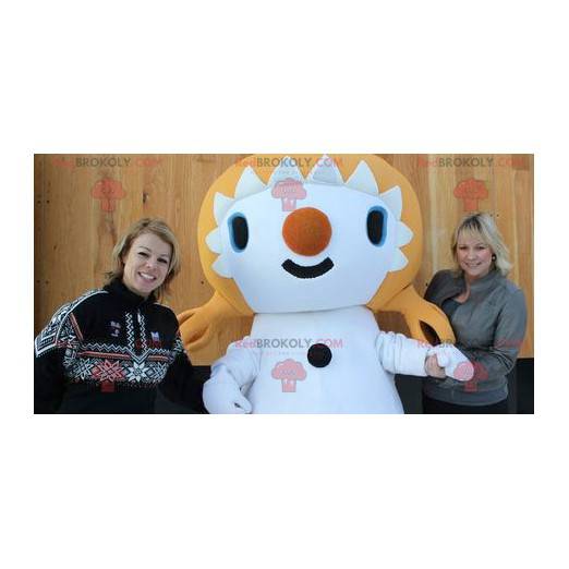 Maskottchen blondes Mädchen mit Steppdecken - Redbrokoly.com