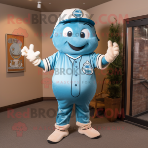 Cyan Baseball Glove maskot...