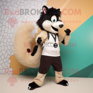 Tan Skunk mascotte kostuum...