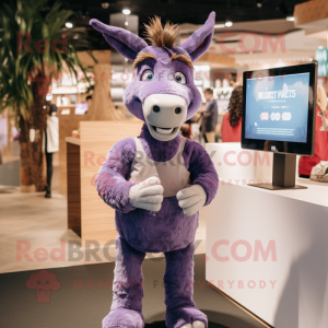 Purple Donkey mascotte...