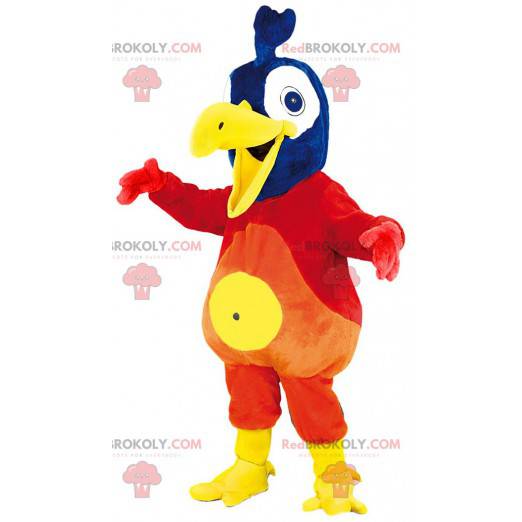Sehr buntes Vogelmaskottchen. Papageienmaskottchen -