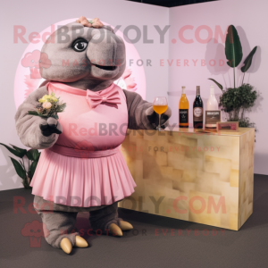 Rosa Glyptodon Maskottchen...