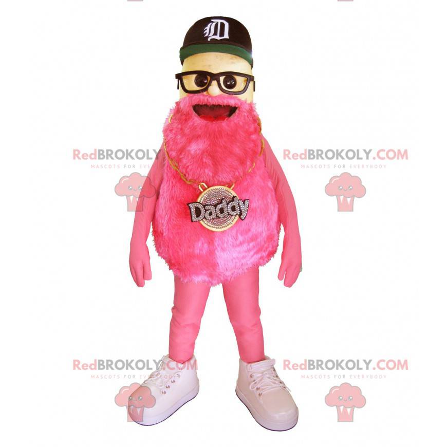 Vousatý muž maskot slavné značky Daddy - Redbrokoly.com Vousatý muž maskot slavné značky Daddy - Redbrokoly.com