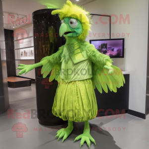 Lime Green Harpy maskot...