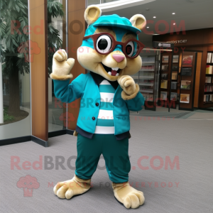 Turquoise Chipmunk mascotte...