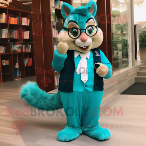 Turquoise Chipmunk mascotte...