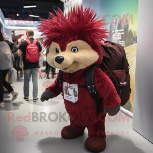 Maroon Porcupine mascotte...