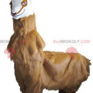 Mascotte de chamois de bouc de cabri poilu avec des cornes -