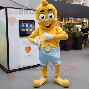 Gold Heart maskot drakt...
