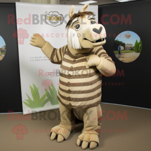 Beige Quagga mascotte...