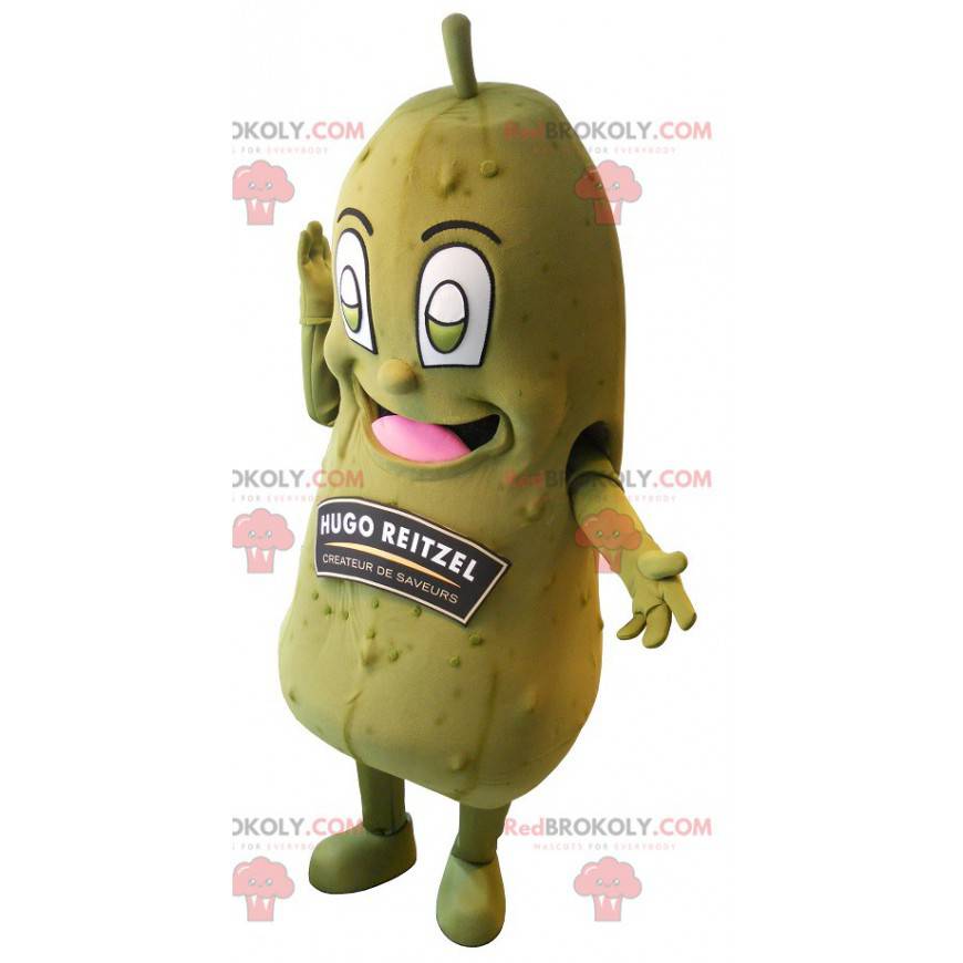 Hugo Reitzel pickle maskot. Kjempe sylteagurk - Redbrokoly.com