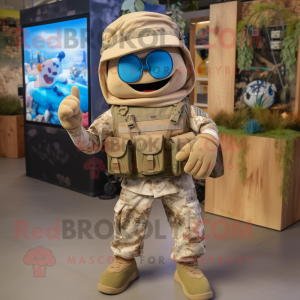 Tan Soldier maskot...